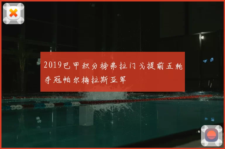 2019巴甲积分榜弗拉门戈提前五轮夺冠帕尔梅拉斯亚军